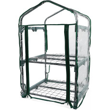 DIVCHI 2 Tier Greenhouse for Indoor & Outdoor Use Durable Steel Frame Clear PVC Cover Ideal for Growing Vegetables Flowers