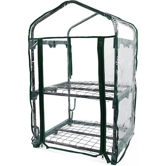 DIVCHI 2 Tier Greenhouse for Indoor & Outdoor Use Durable Steel Frame Clear PVC Cover Ideal for Growing Vegetables Flowers