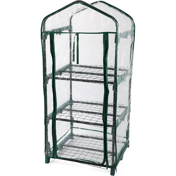 DIVCHI 3 Tier Greenhouse for Indoor & Outdoor Use Durable Steel Frame Clear PVC Cover Ideal for Growing Vegetables Flowers