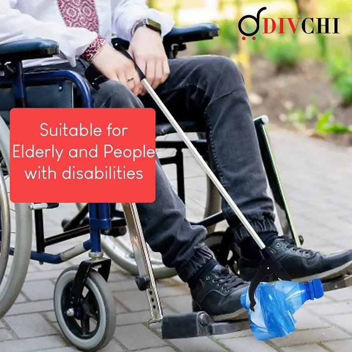 DIVCHI Litter Picker 12Pack 30-Inch Grabbing Tool with Magnetic Pick-Up Tip, Extended Reach, Comfortable Handle, and Multi-Purpose