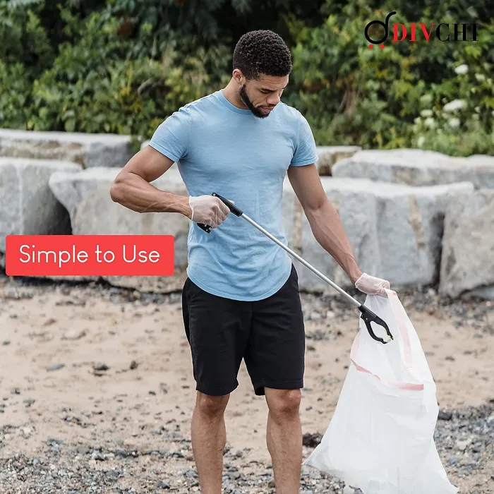 DIVCHI Litter Picker 12Pack 30-Inch Grabbing Tool with Magnetic Pick-Up Tip, Extended Reach, Comfortable Handle, and Multi-Purpose