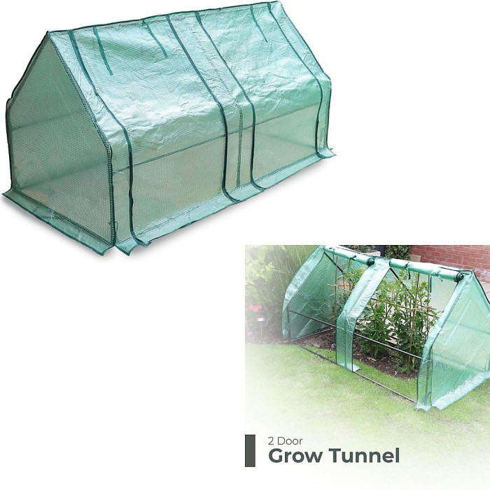 DIVCHI Large Greenhouse Tunnel with 2 Zipper Doors Outdoor Poly Tent for Vegetables and Plants, Easy Setup Garden Grow House