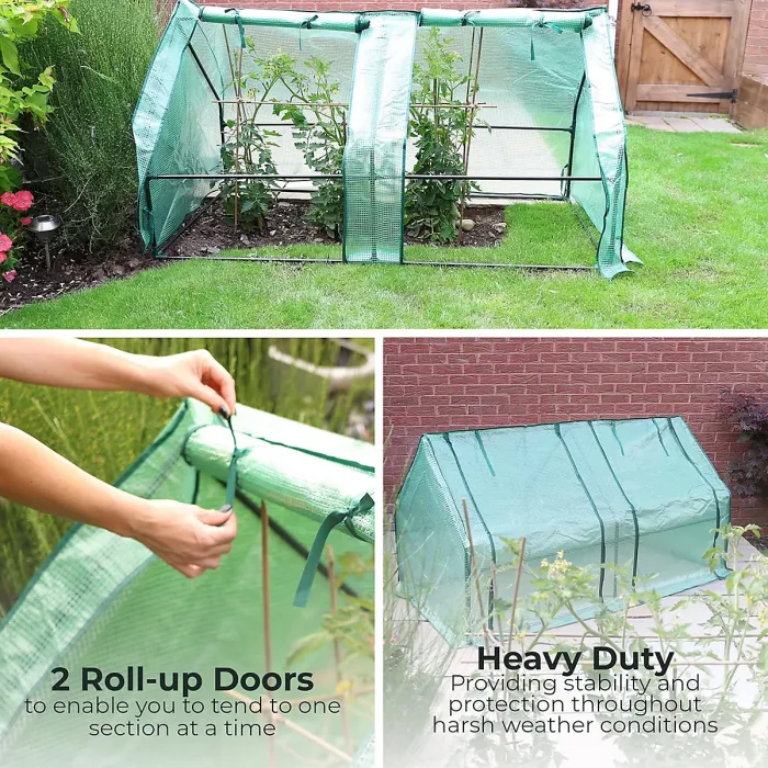 DIVCHI Large Greenhouse Tunnel with 2 Zipper Doors Outdoor Poly Tent for Vegetables and Plants, Easy Setup Garden Grow House