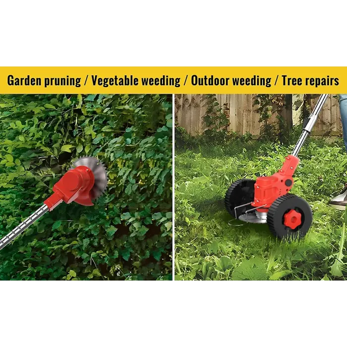 21V Cordless Grass trimmer, Cordless Lightweight expendable handle 3in1 with 2x Li-ion Battery and Charger and accessories