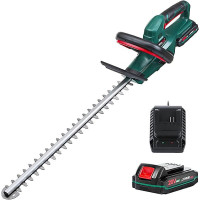 20V Cordless Hedge Trimmer Pruning Shear Garden Tool Set 2.0Ah Battery Cutting Length 520MM Tooth Spacing 15MM