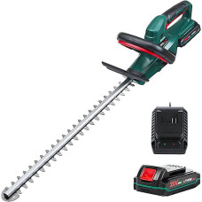 20V Cordless Hedge Trimmer Pruning Shear Garden Tool Set 2.0Ah Battery Cutting Length 520MM Tooth Spacing 15MM
