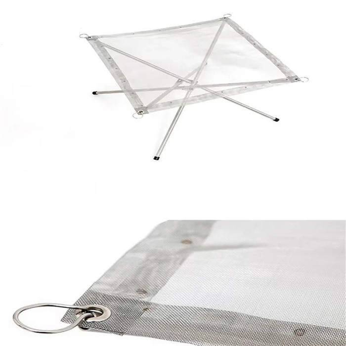 Foldable Outdoor BBQ Bonfire Rack Portable Camping Fire Pit Grill Stainless Steel Mesh Fire Pit