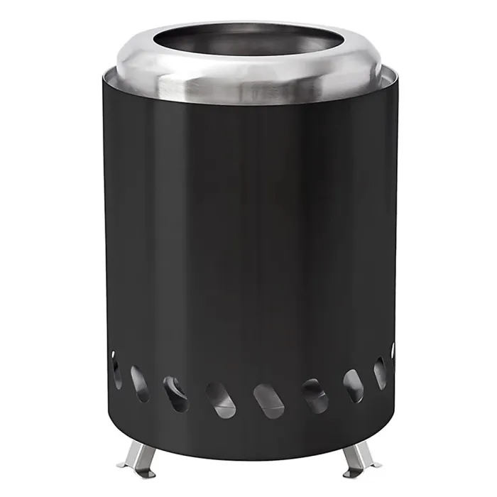 14cm Dia Black Smokeless Tabletop Fire Pit Stainless Steel Portable Mini Stove Mini Fire Pit Wood Burning Or Pellet Fuelled