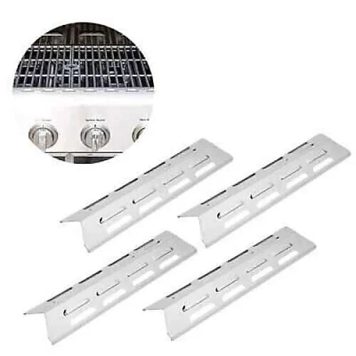 4pcs Gas Grill Heat Shield Plates Stainless Steel Flame Tamer For BBQ