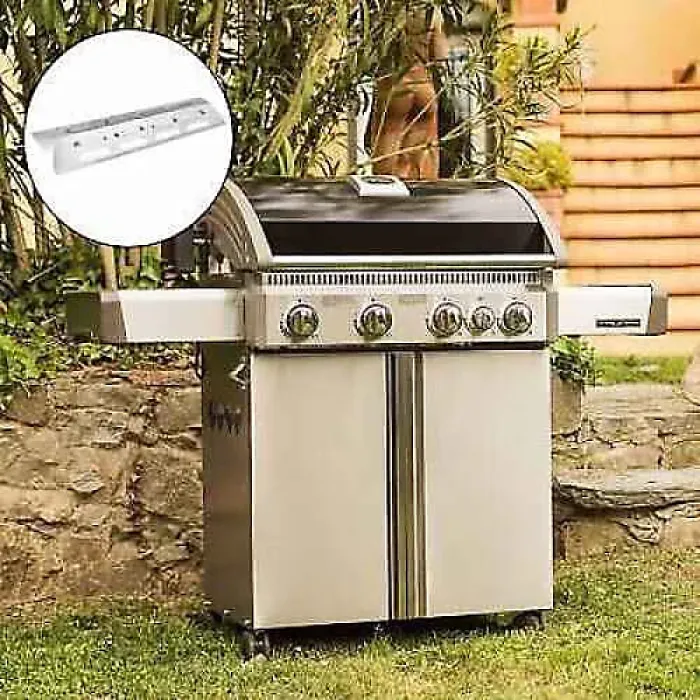 4pcs Gas Grill Heat Shield Plates Stainless Steel Flame Tamer For BBQ