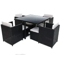 Milano 9 Piece Rattan Cube Dining Set