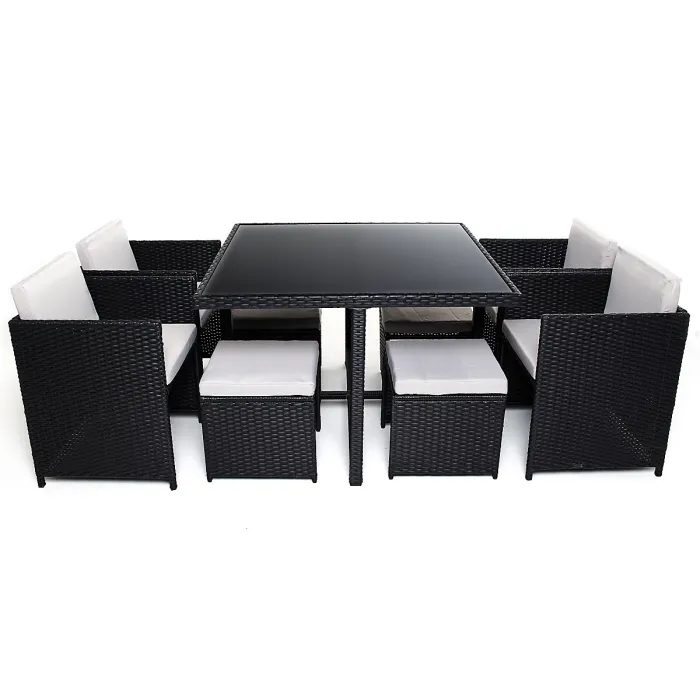 Milano 9 Piece Rattan Cube Dining Set