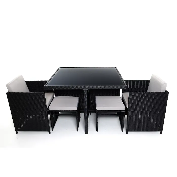 Milano 9 Piece Rattan Cube Dining Set