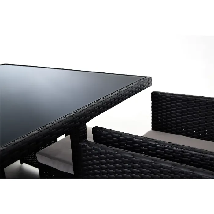 Milano 9 Piece Rattan Cube Dining Set