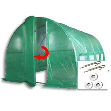 4m x 3m + Ground Anchor Kit (13' x 10' approx) Pro+ Green Poly Tunnel