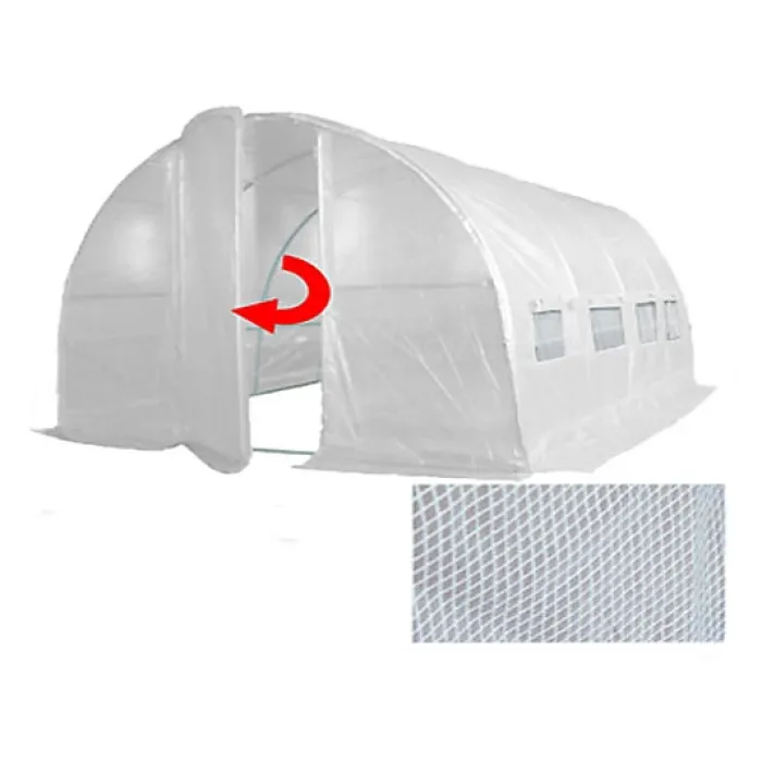 4m x 3m + Ground Anchor Kit (13' x 10' approx) Pro+ White Poly Tunnel