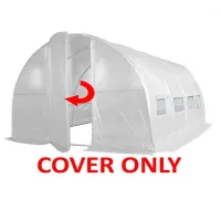 4m x 3m (13' x 10' approx) Pro+ White Polytunnel Replacement Cover