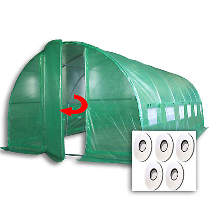6m x 3m + Hotspot Tape Kit (20' x 10' approx) Pro+ Green Poly Tunnel