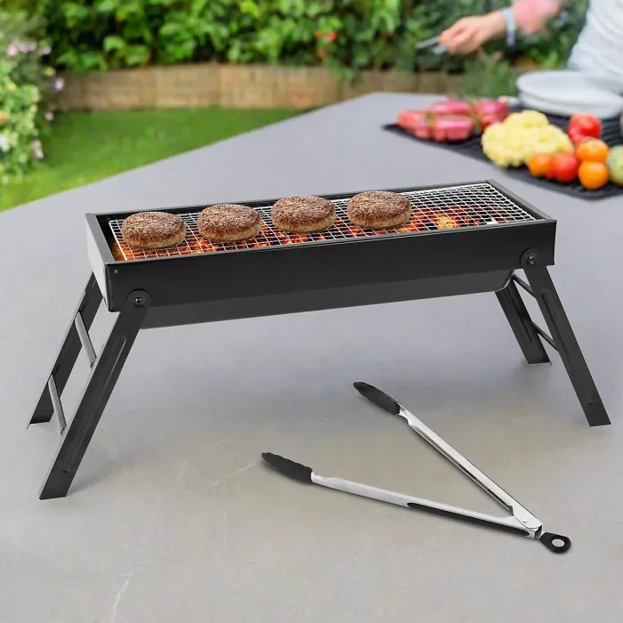 KCT Folding BBQ With Tool Set Portable Picnic Grill Barbecue Camping Travel Charcoal Stove