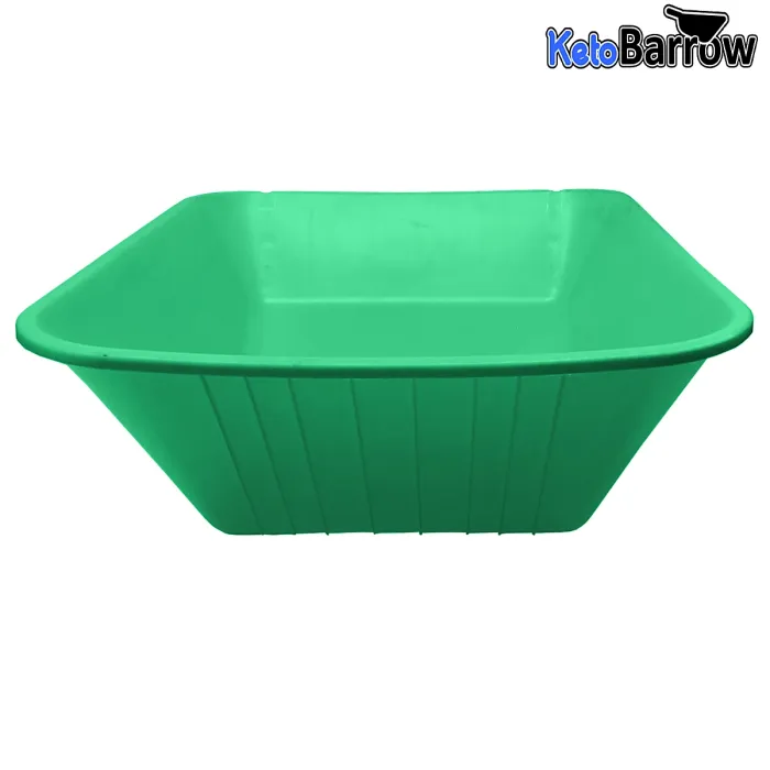 Replacement Wheelbarrow Body Tray - Universal Barrow Pan - 85L - Green
