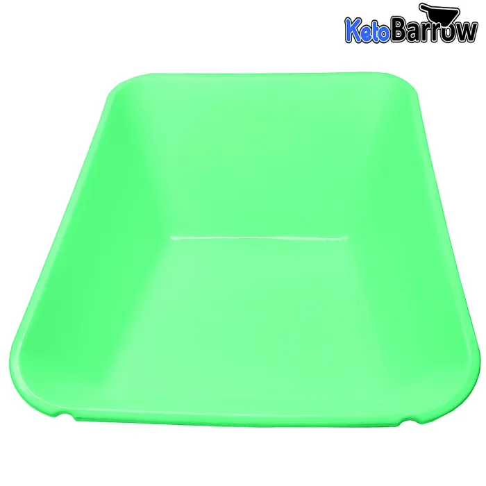Wheelbarrow Body Tray Replacement Pan for Wheelbarrow - Universal Fitting - 85L - Green
