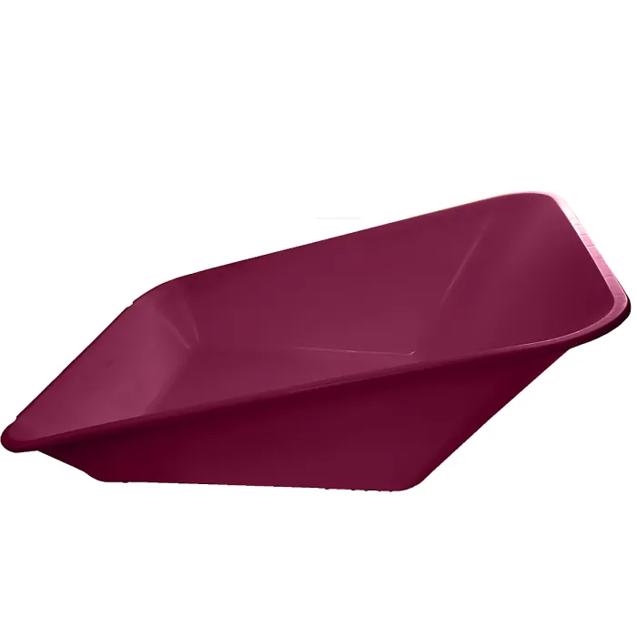 Replacement Wheelbarrow Body Tray - Universal Barrow Pan - 85L - Burgundy