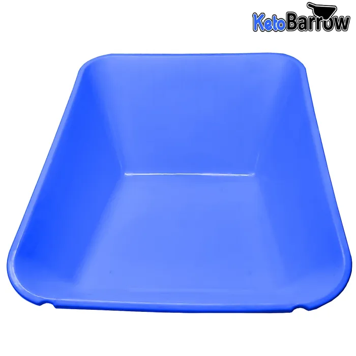 Replacement Wheelbarrow Body Tray - Universal Barrow Pan - 85L - Blue