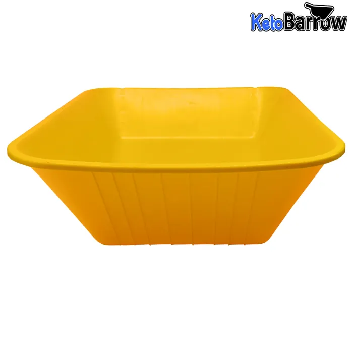 Replacement Wheelbarrow Body Tray - Universal Barrow Pan - 85L - Yellow