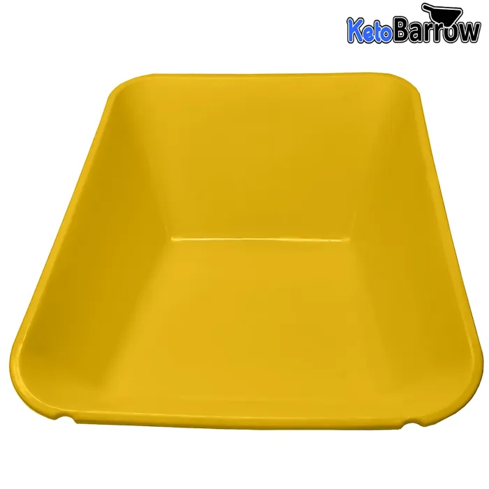 Replacement Wheelbarrow Body Tray - Universal Barrow Pan - 85L - Yellow
