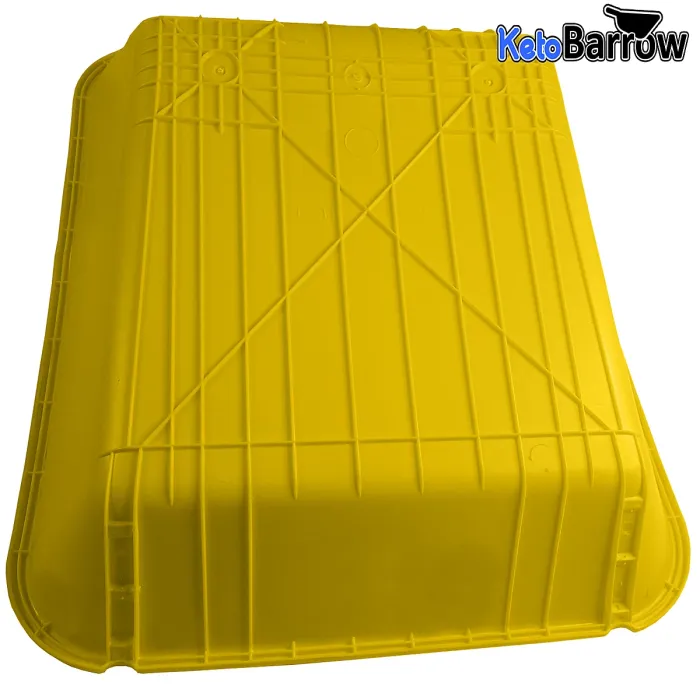 Replacement Wheelbarrow Body Tray - Universal Barrow Pan - 85L - Yellow