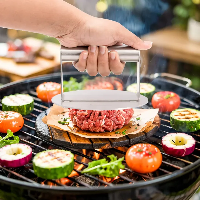 Innoteck Essentials Stainless Steel Burger Press - 14cm