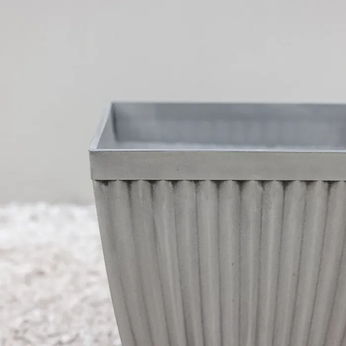 Primrose Flared Square Outdoor Plant Pot Flower Planter Container In Grey 36cm