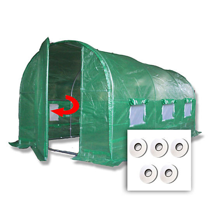 4m x 2m + Hotspot Tape Kit (13' x 7' approx) Pro+ Green Poly Tunnel