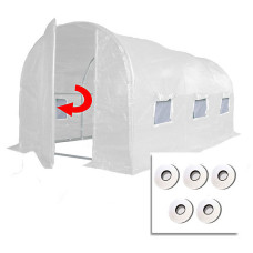 4m x 2m + Hotspot Tape Kit (13' x 7' approx) Pro+ White Poly Tunnel