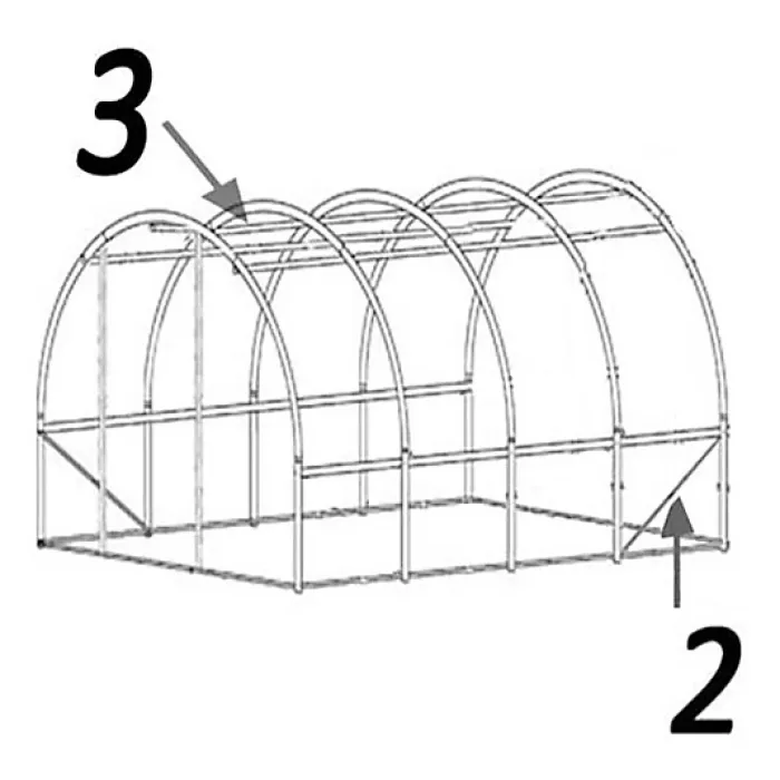 4m x 3m + Hotspot Tape Kit (13' x 10' approx) Pro+ White Poly Tunnel