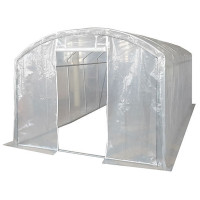 5m x 3m (17' x 10' approx) Extreme Clear Polythene Poly Tunnel