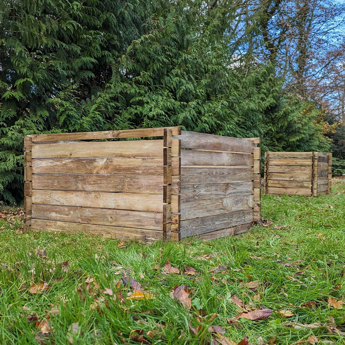 1575 Litre Wooden Compost Bin - Extra Large Composter by Woven Wood™