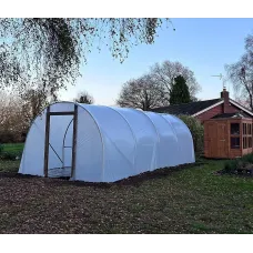 10ft x 18ft Straight Sided Polytunnel Kit, Heavy Duty Professional Greenhouse