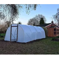 10ft x 24ft Straight Sided Polytunnel Kit, Heavy Duty Professional Greenhouse