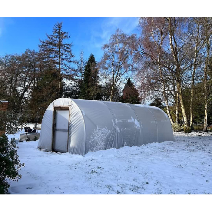 10ft x 24ft Straight Sided Polytunnel Kit, Heavy Duty Professional Greenhouse
