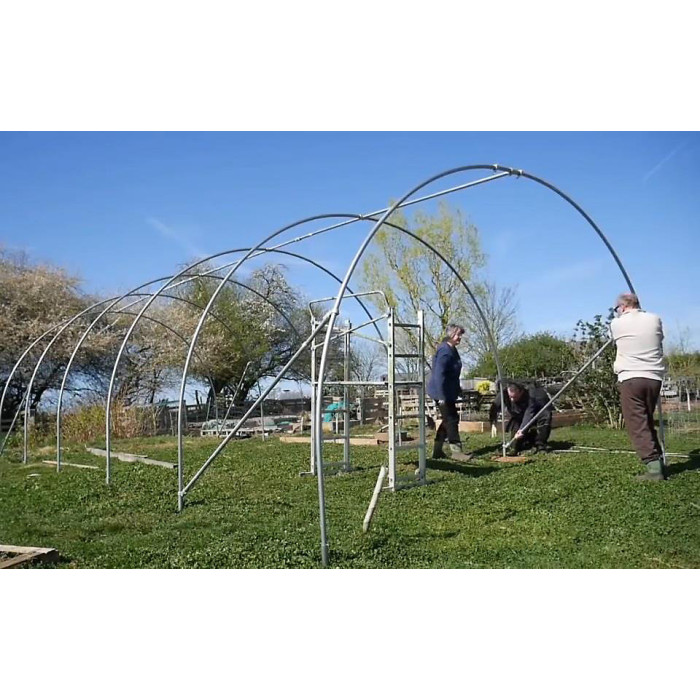 14ft x 24ft Straight Sided Polytunnel Kit, Heavy Duty Professional Greenhouse