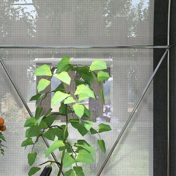 Outsunny Walk-in Tunnel Greenhouse, Upgraded Structure, Mesh Door & Windows