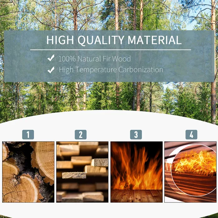 Outsunny Wooden Garden Raised Bed Planter Grow Containers Pot, 100x36.5x36cm