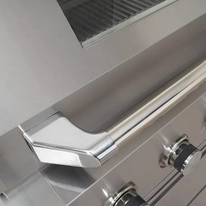 Draco Grills 4 Burner BBQ Modular Outdoor Kitchen with Sink and Fridge Unit