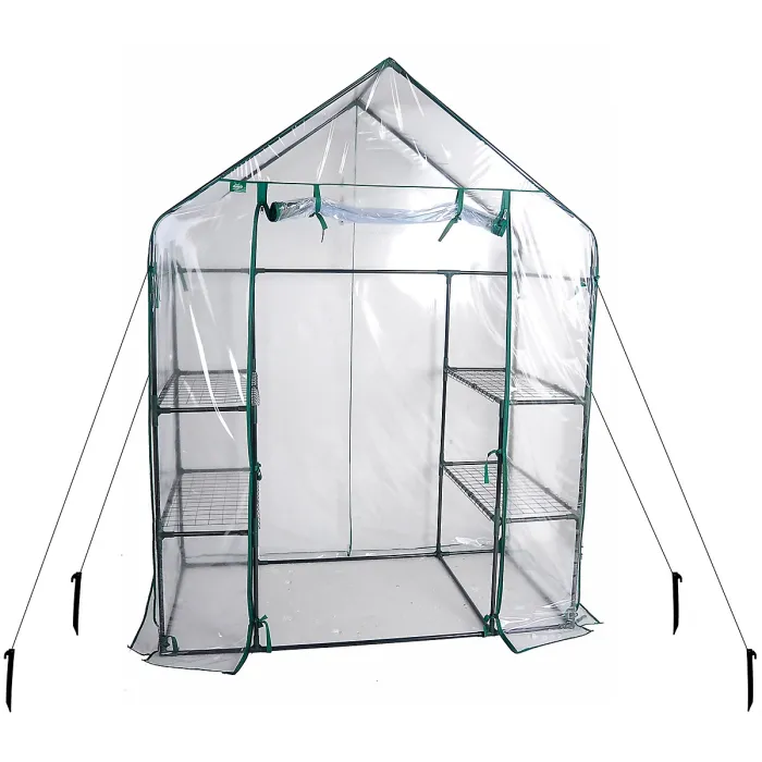 Walk In Greenhouse 4 Shelves PE Cover Only