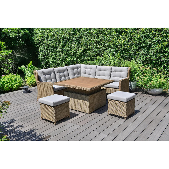 Garden Store Direct Heritage Aluminium Corner Set with High-Lo Table
