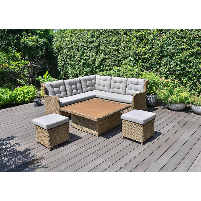 Garden Store Direct Heritage Aluminium Corner Set with High-Lo Table