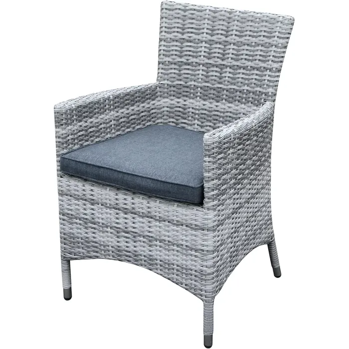 Garden Store Direct Sarasota 6 Seat Oval Dining Set in Grey
