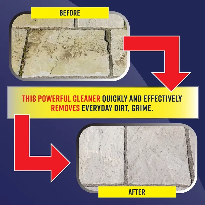 Garden Genie - Path and Patio Stone Cleaner, Degreaser for Stains caused by Mould, Mildew, Algae and Lichen - 500ml