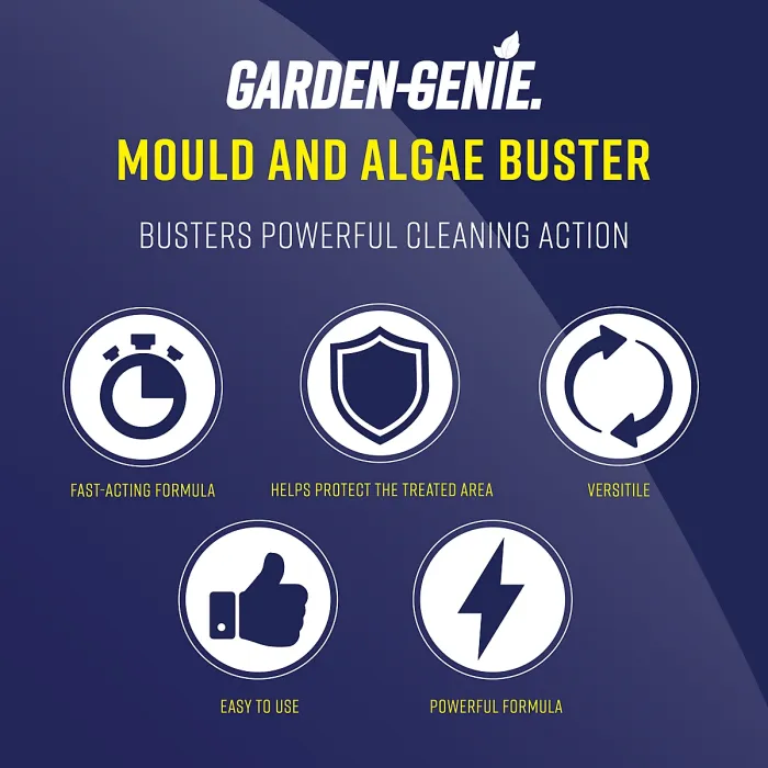 Garden Genie - Mould & Algae Buster, Powerful Outdoor Treatment - 5 Litre